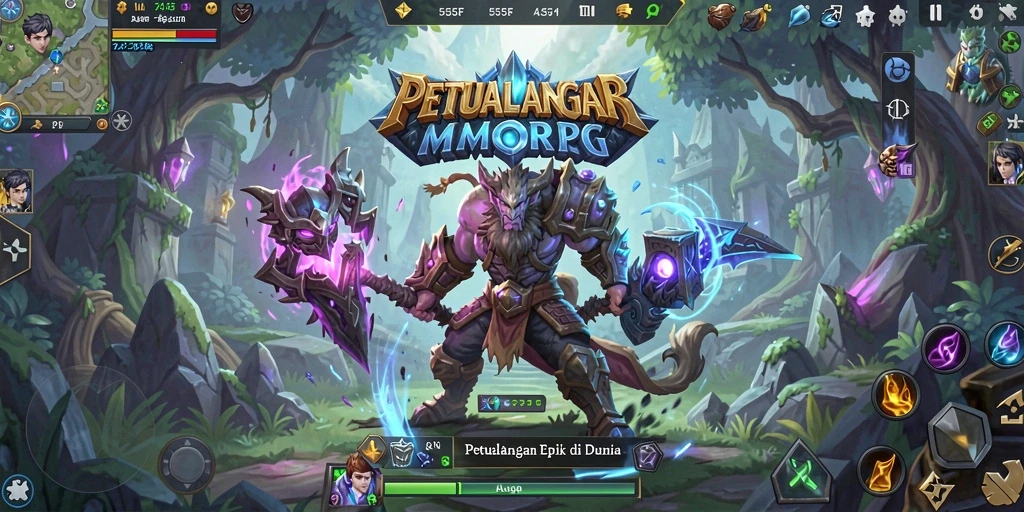 Gameplay mendebarkan di dunia fantasi 555F.