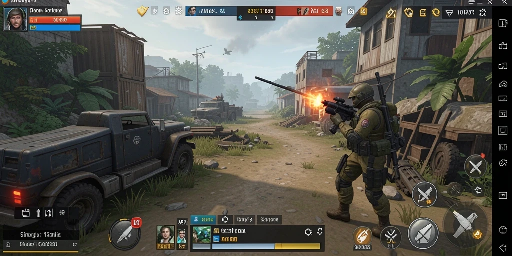 Tampilan UI dan gameplay yang menarik dalam API77.