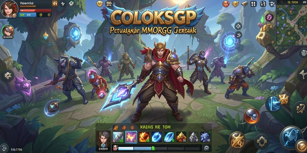 Screenshot utama COLOKSGP menampilkan aksi pertempuran yang seru dalam MMORPG.
