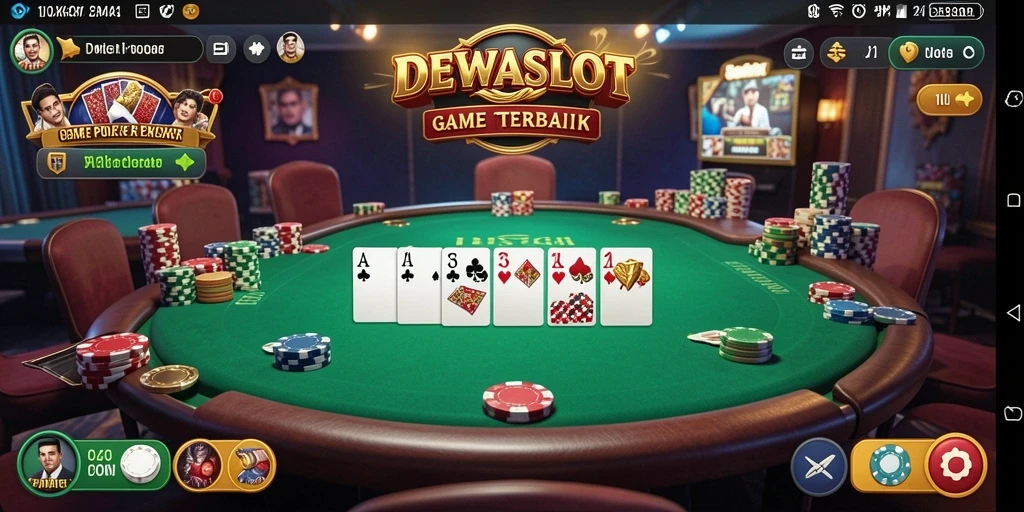 Tampilan gameplay DEWASLOT yang seru dalam permainan Poker.