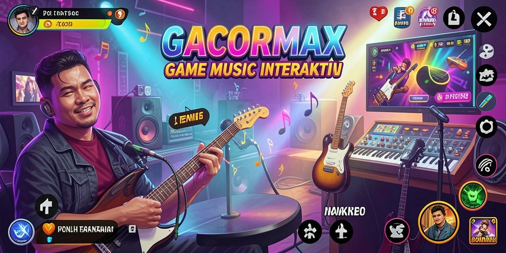 Tampilan gameplay GACORMAX yang menampilkan aksi interaktif musik.