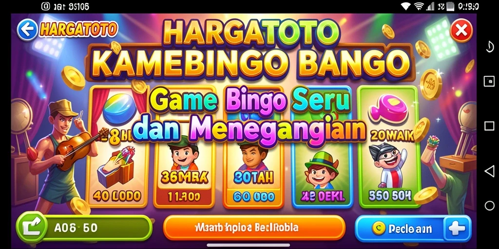Tampilan permainan Bingo yang seru dan interaktif.