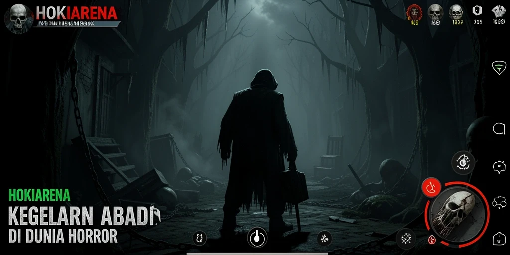 Tampilkan gameplay mendebarkan HOKIARENA yang penuh kengerian.