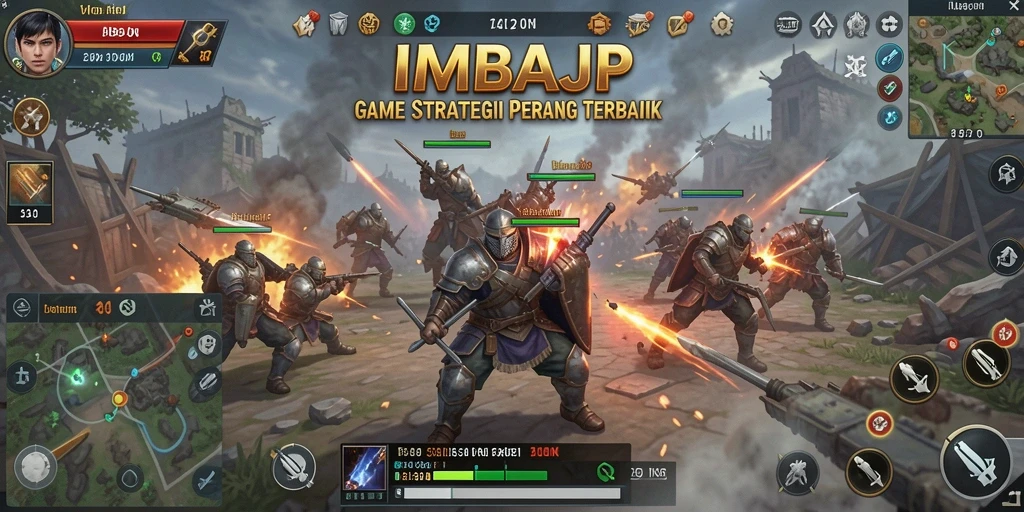 Screenshot menunjukkan aksi pertempuran seru dalam IMBAJP.
