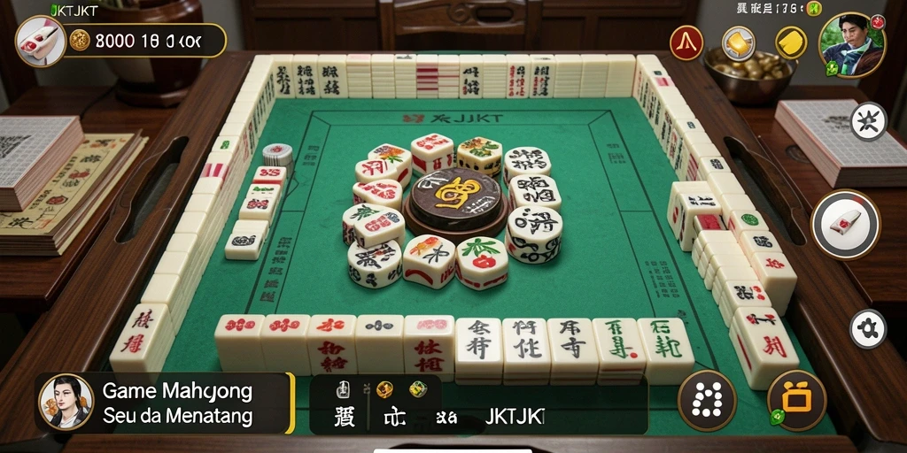 Gameplay menarik JKTJKT dengan suasana Mahjong yang menyenangkan.