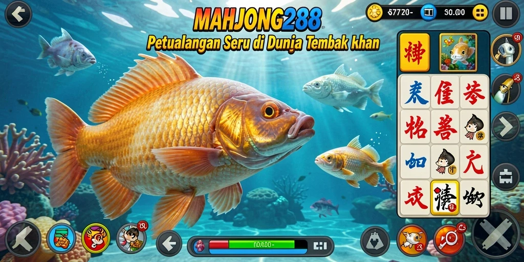 Screenshot gameplay menembak ikan yang seru di MAHJONG288.