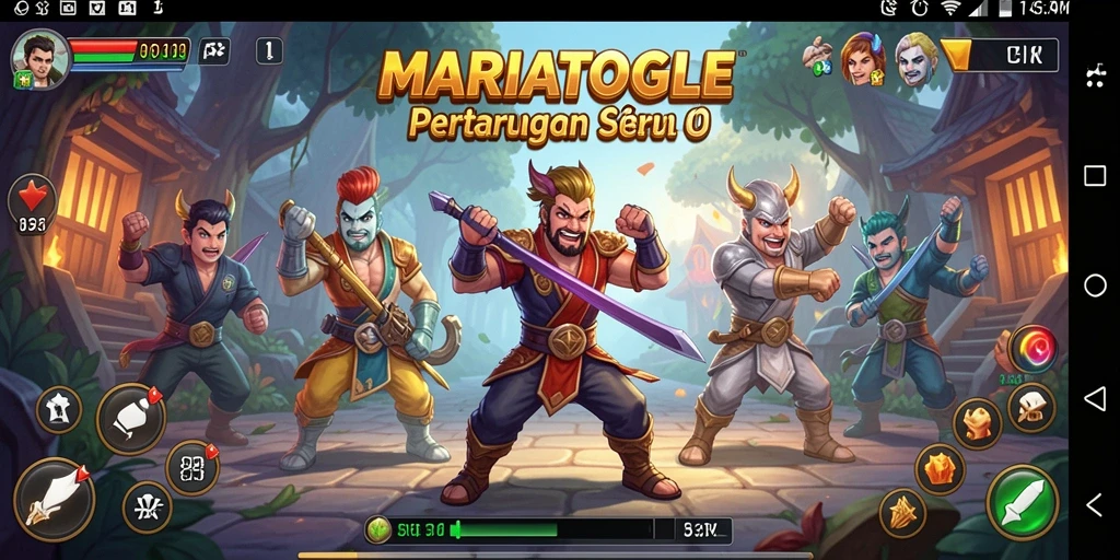 Tampilan menakjubkan dari gameplay MARIATOGEL yang penuh aksi pertarungan.