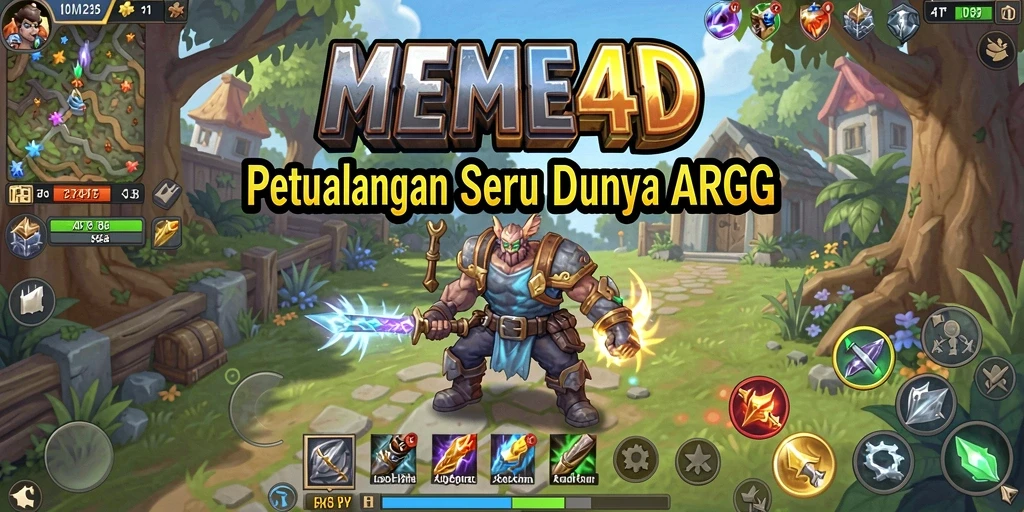 Tampilan seru gameplay ARPG dalam MEME4D.