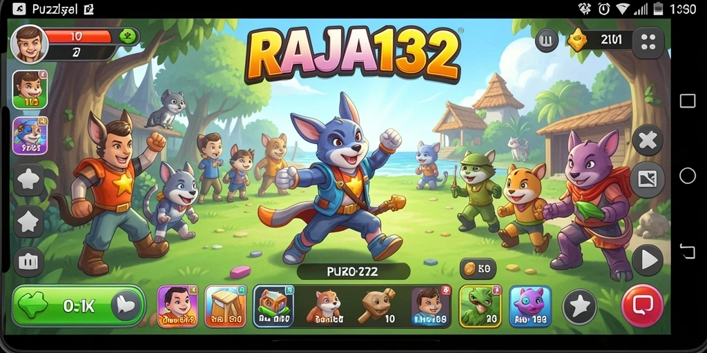 Tampilan gameplay RAJA132 dengan teka-teki yang menarik dan menantang.