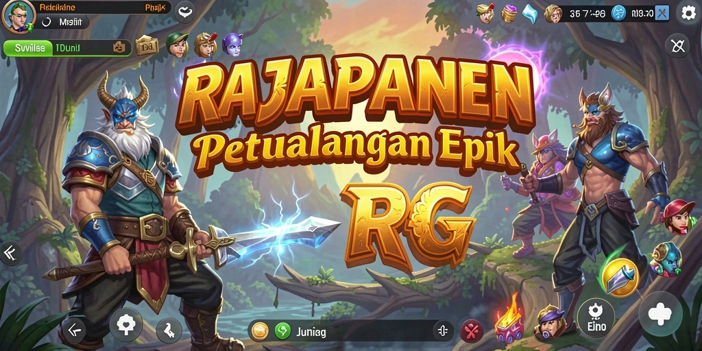 Screenshot utama RAJAPANEN menampilkan aksi pertarungan yang mendebarkan.