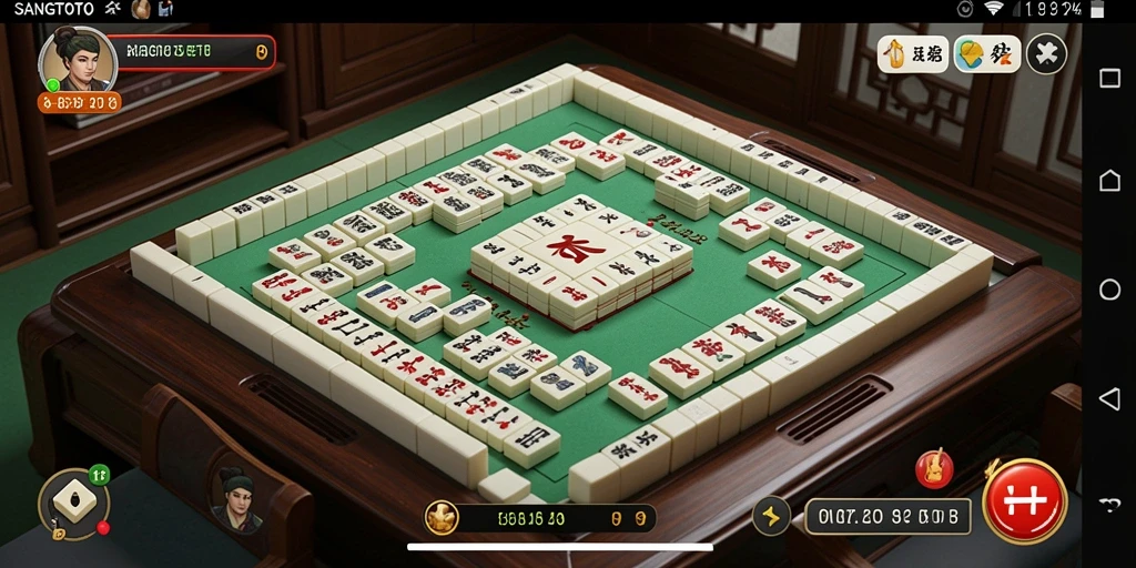 Screenshot gameplay SANGTOTO menampilkan keseruan permainan Mahjong.