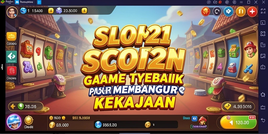 Screenshot gameplay SLOT21 menunjukkan keseruan membangun kerajaan bisnis.
