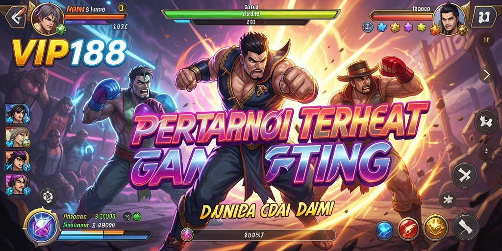 Gameplay VIP188 yang mendebarkan dengan karakter bertarung yang dinamis.