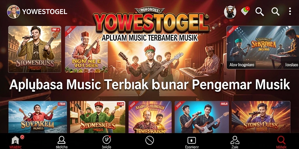 Gameplay YOWESTOGEL menampilkan berbagai fitur musik yang interaktif.