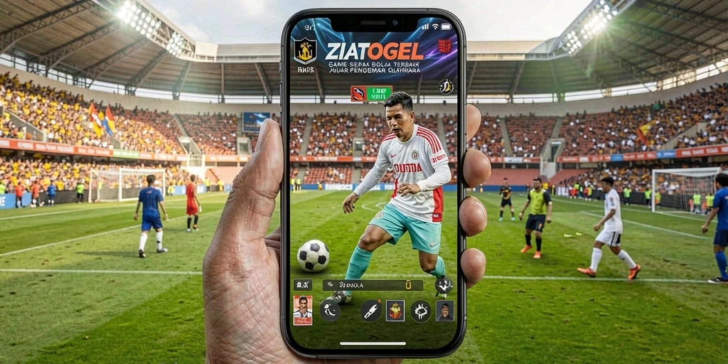 Screenshot gameplay ZIATOGEL yang menunjukkan aksi seru di lapangan.